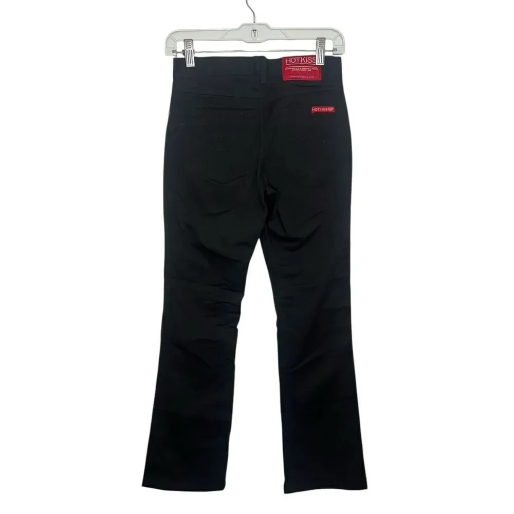 Vintage Hot‎ Kiss Women’s 1 Black Flare Jeans Low Rise Y2K